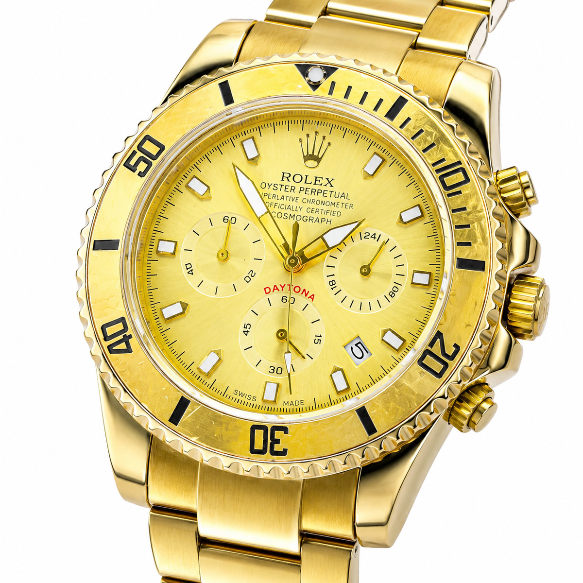 All Gold Daytona Chronograph Watch