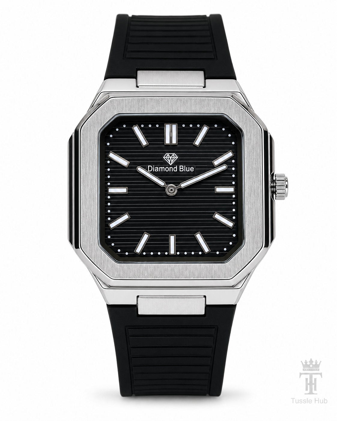 Black Silver Old Money Magnet Strap Watch