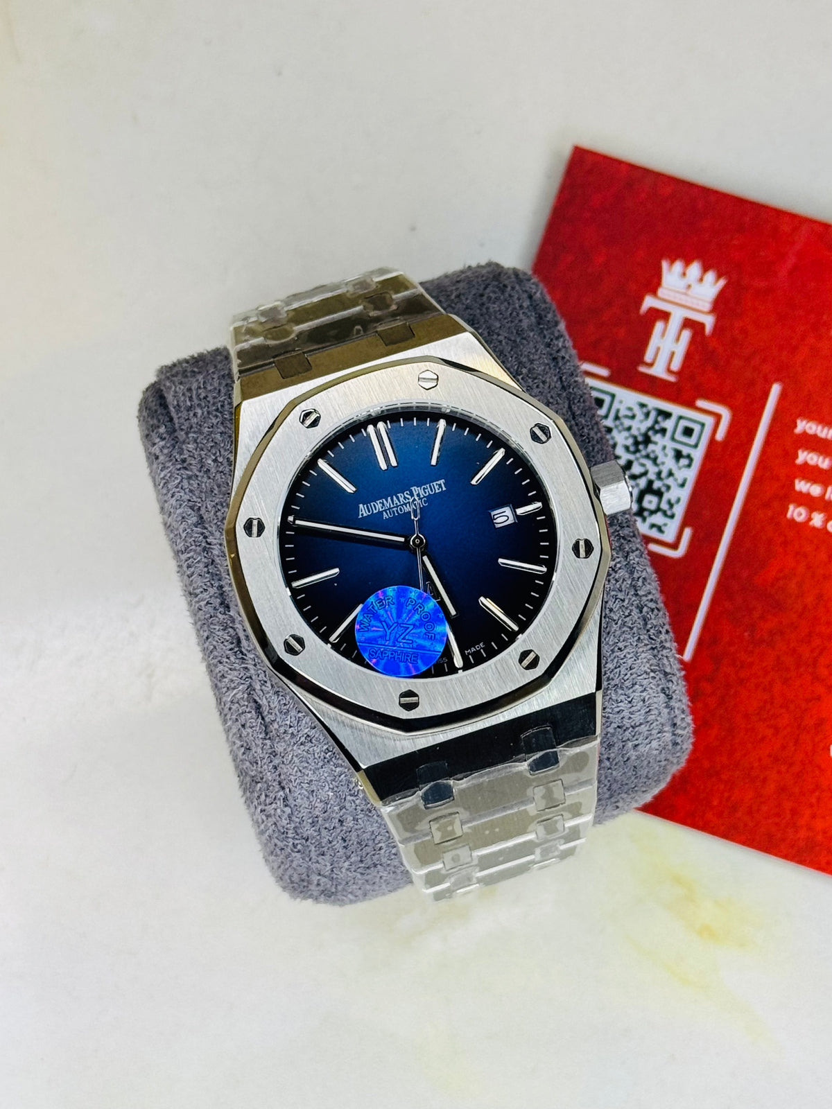 AP Super Clone Silver Sapphire Royal Oak Watch