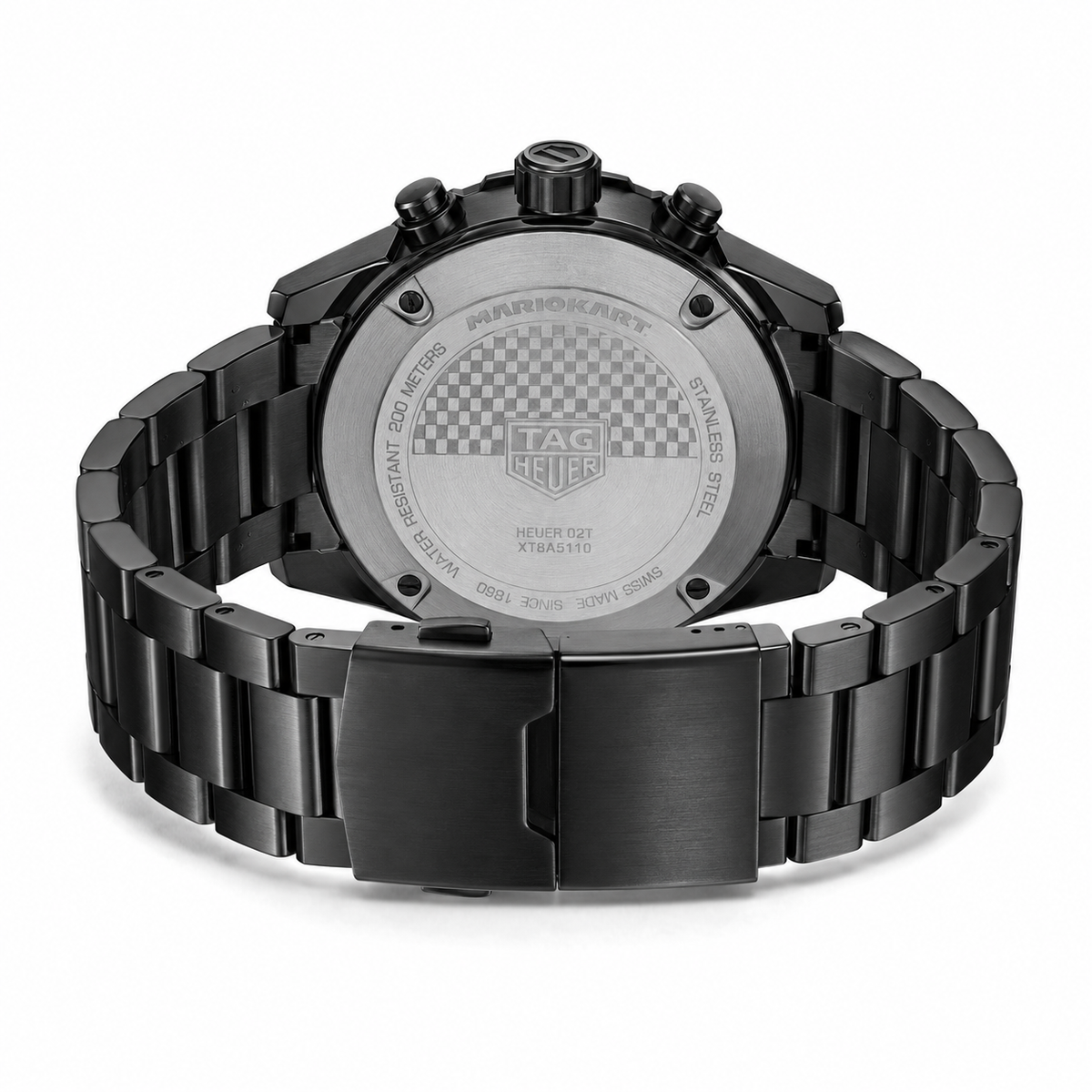 Tag Heur Black Orange Chronograph Watch