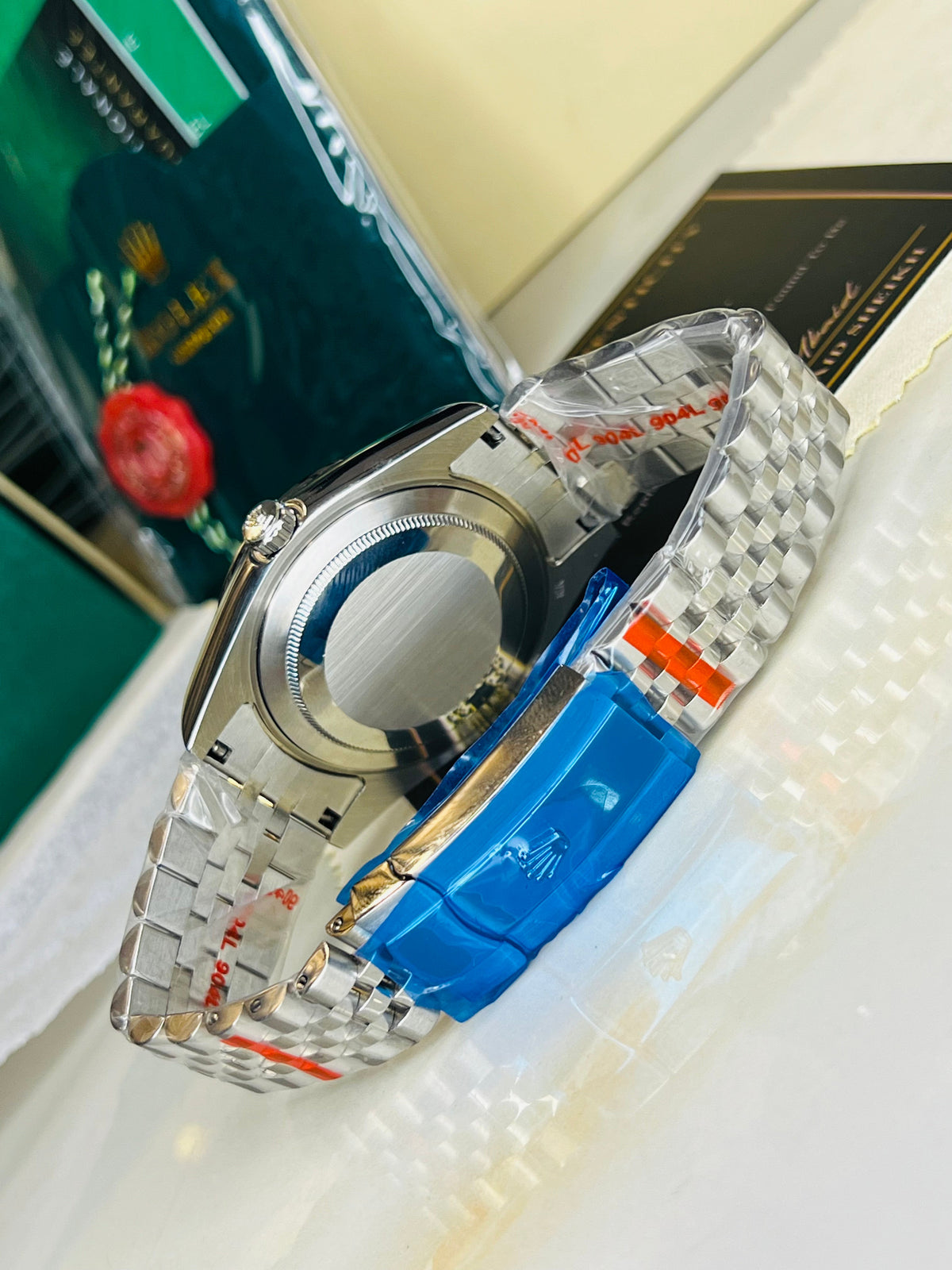 Date Just Silver Blue Dial Quartz Master Clone Watch