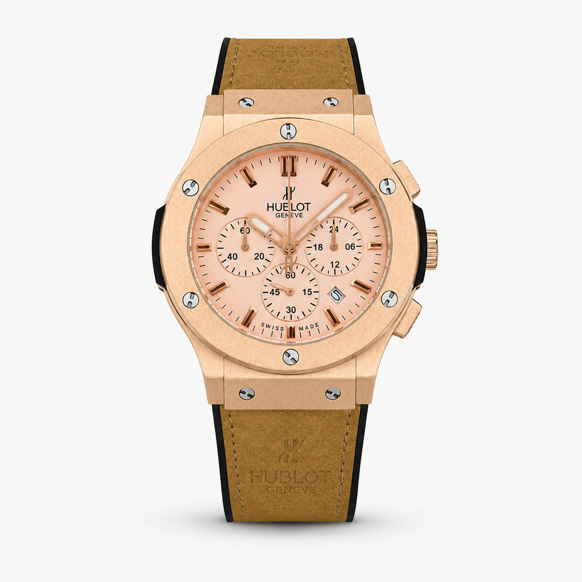 Brown Rose Gold Chronograph Dial Hubl*t Watch