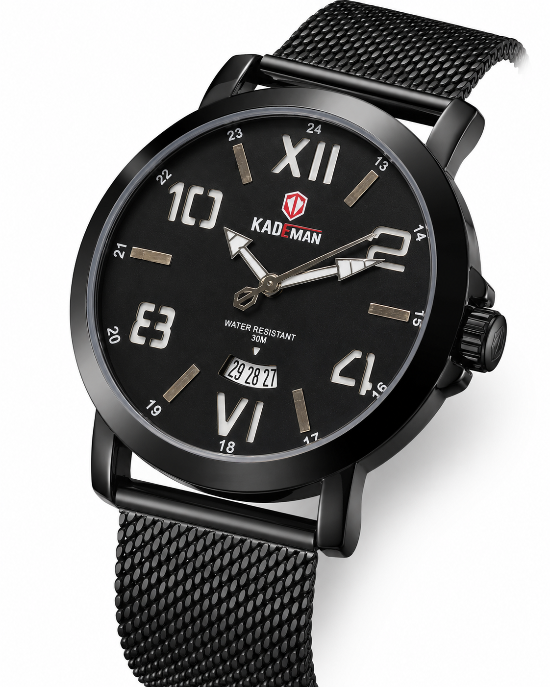 Kademan Black Mesh Premium Watch