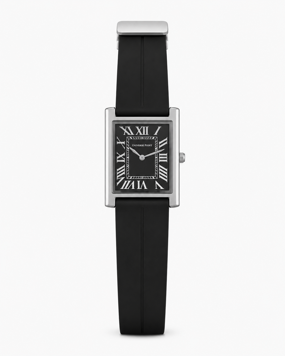 Black Silver Tank Universe Point Watch