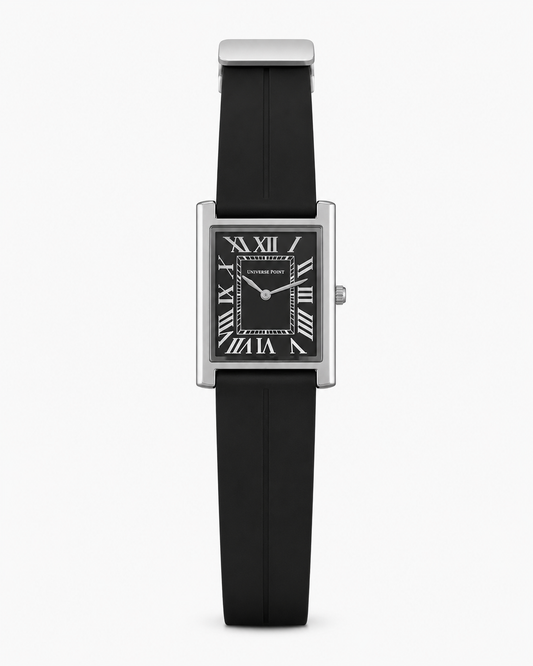 Black Silver Tank Universe Point Watch