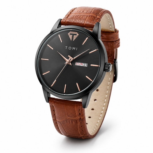 Tomi Day Date Brown Black Watch
