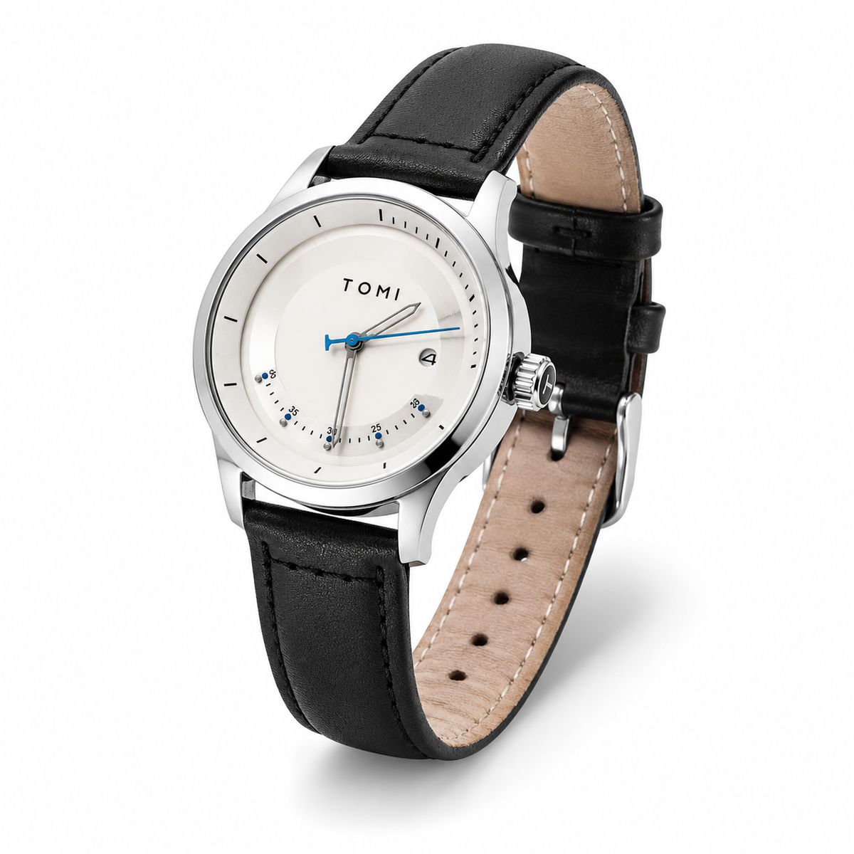 Tomi Black Silver Royal Dial Watch