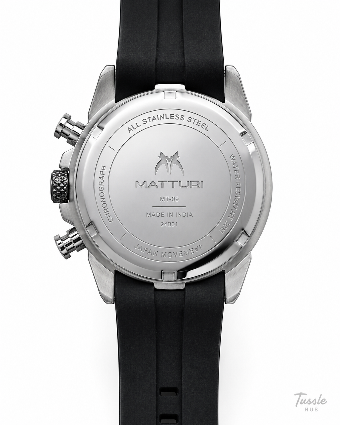 Black White Matturi Urban Chrono Watch
