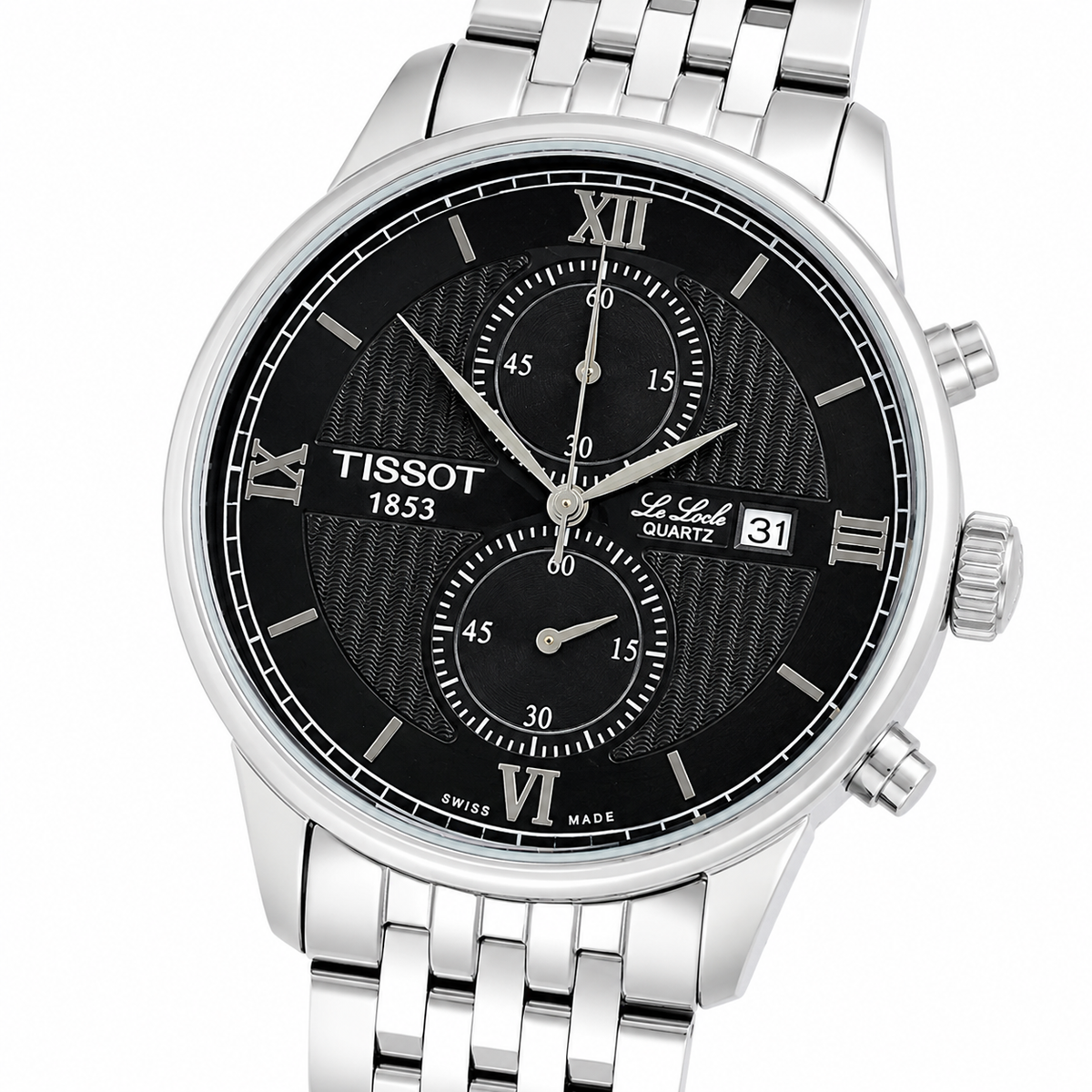 Le Lode Silver Chain Chronograph Dial Tissot Watch