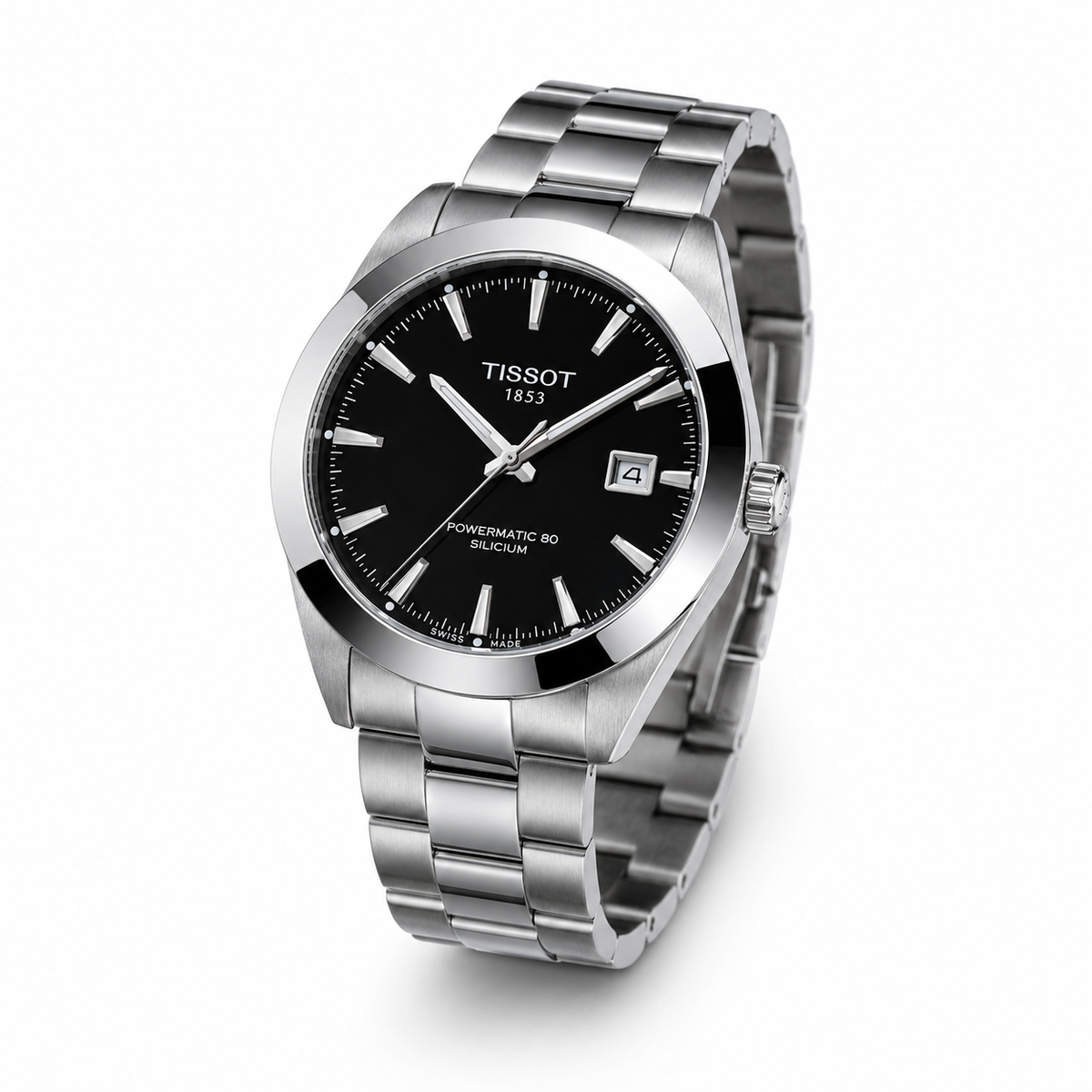 Silicium Silver Black Powermatic Tissot Watch