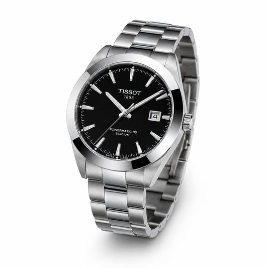 Silicium Silver Black Powermatic Tissot Watch