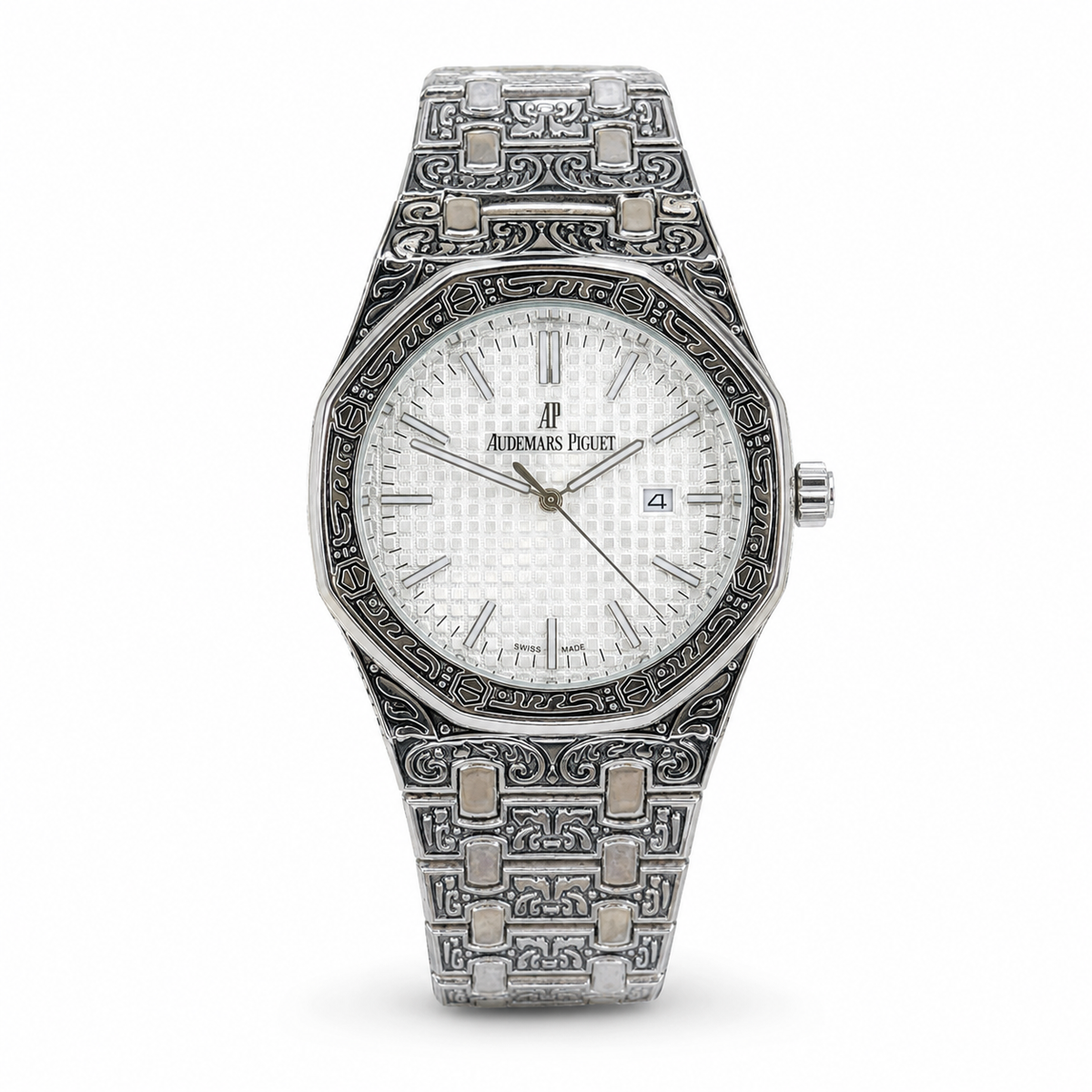 Calligraphic Silver White AP Watch