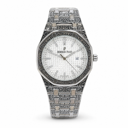Calligraphic Silver White AP Watch