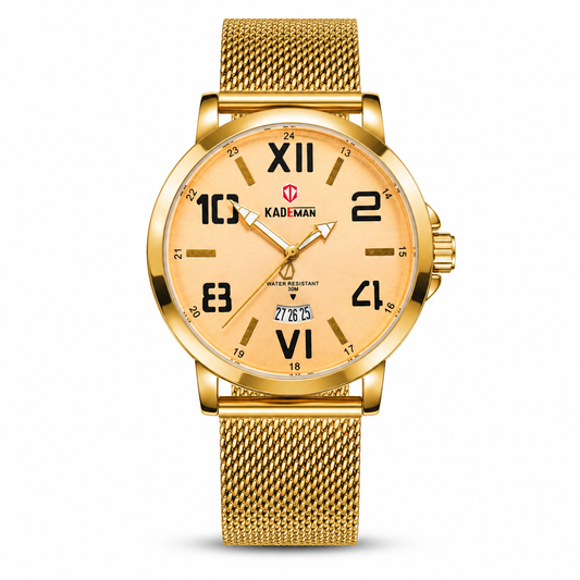 Kademan Rose Gold  Mesh Premium Watch