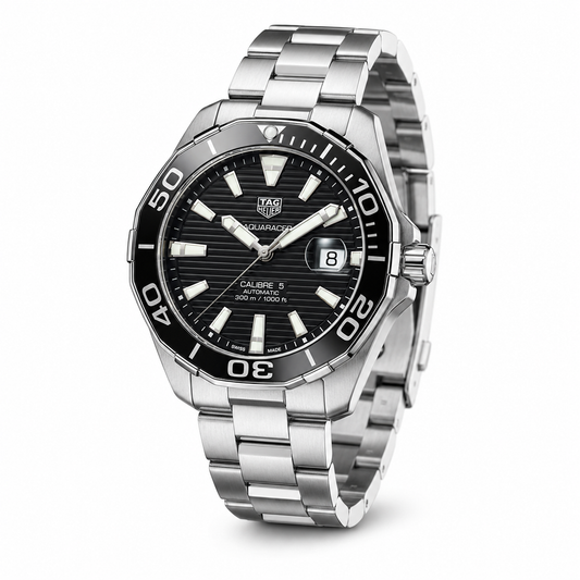 Tag Heur Aquaracer Silver Black Quartz Watch