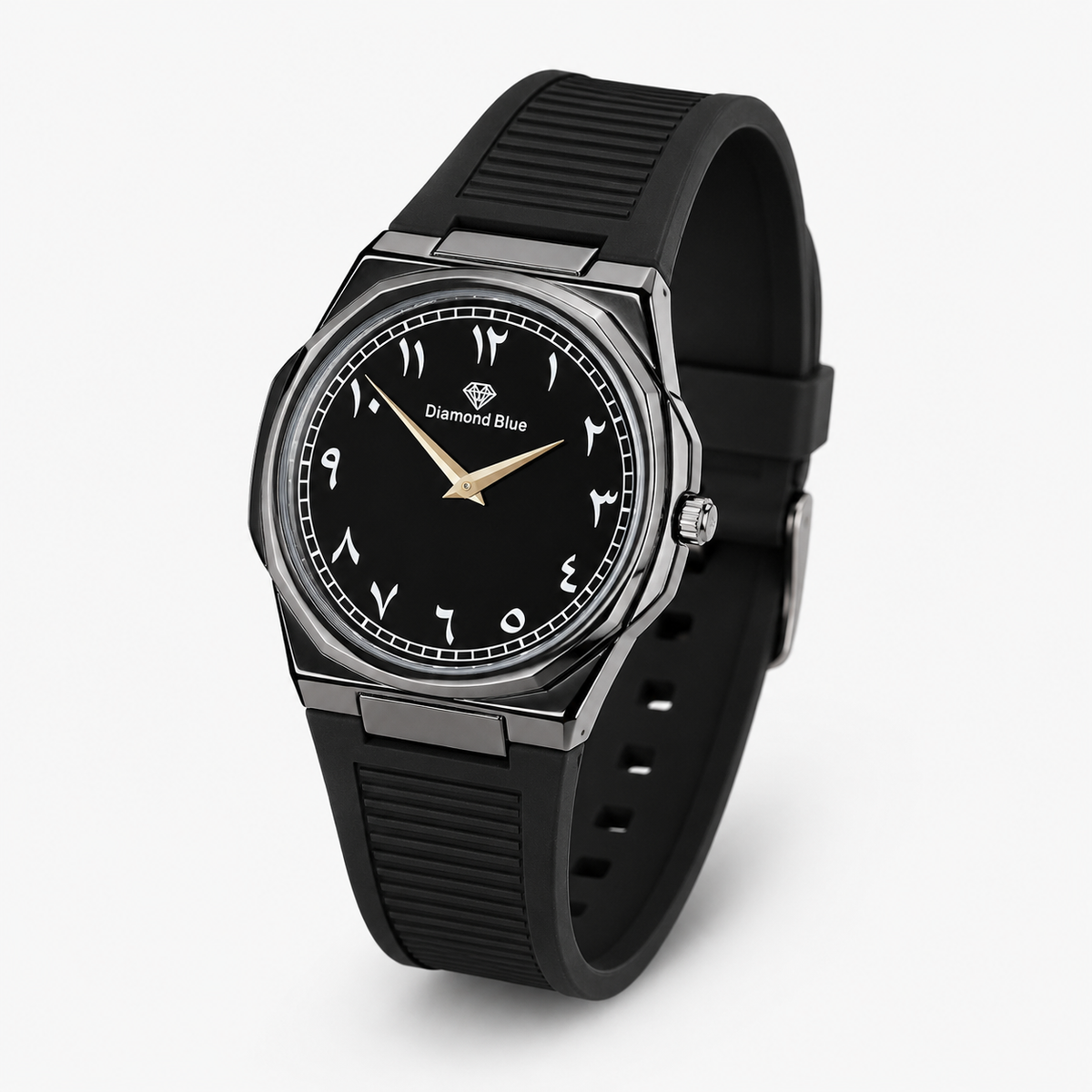 All Black Slim Arabic Magnet Strap Watch