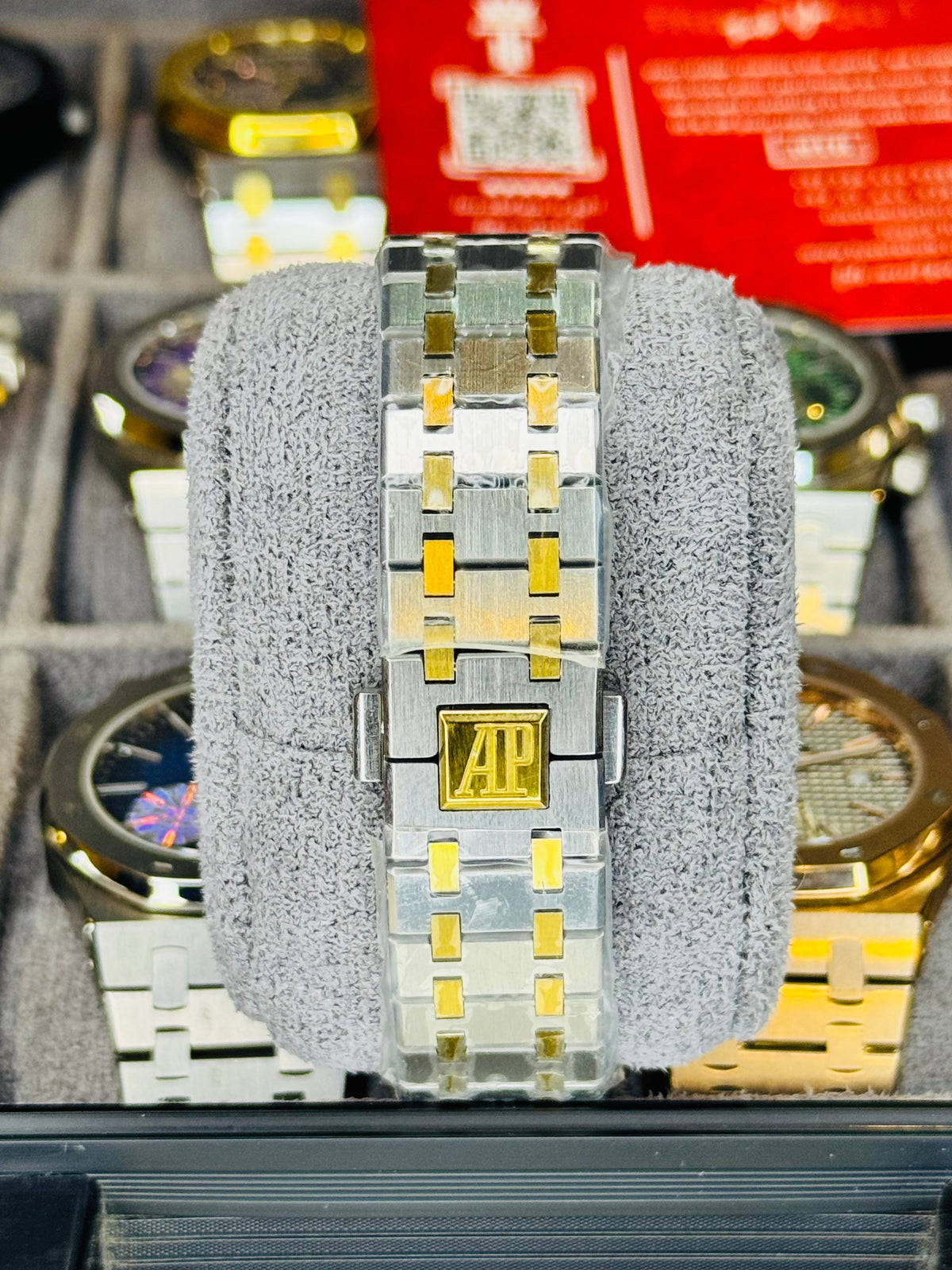 AP Two Tone Navy Automatic Skeleton Dial Super Clone Watch