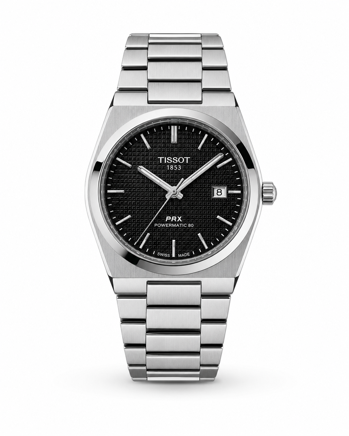 Tissot PRX Silver Black Dial Quartz Watch