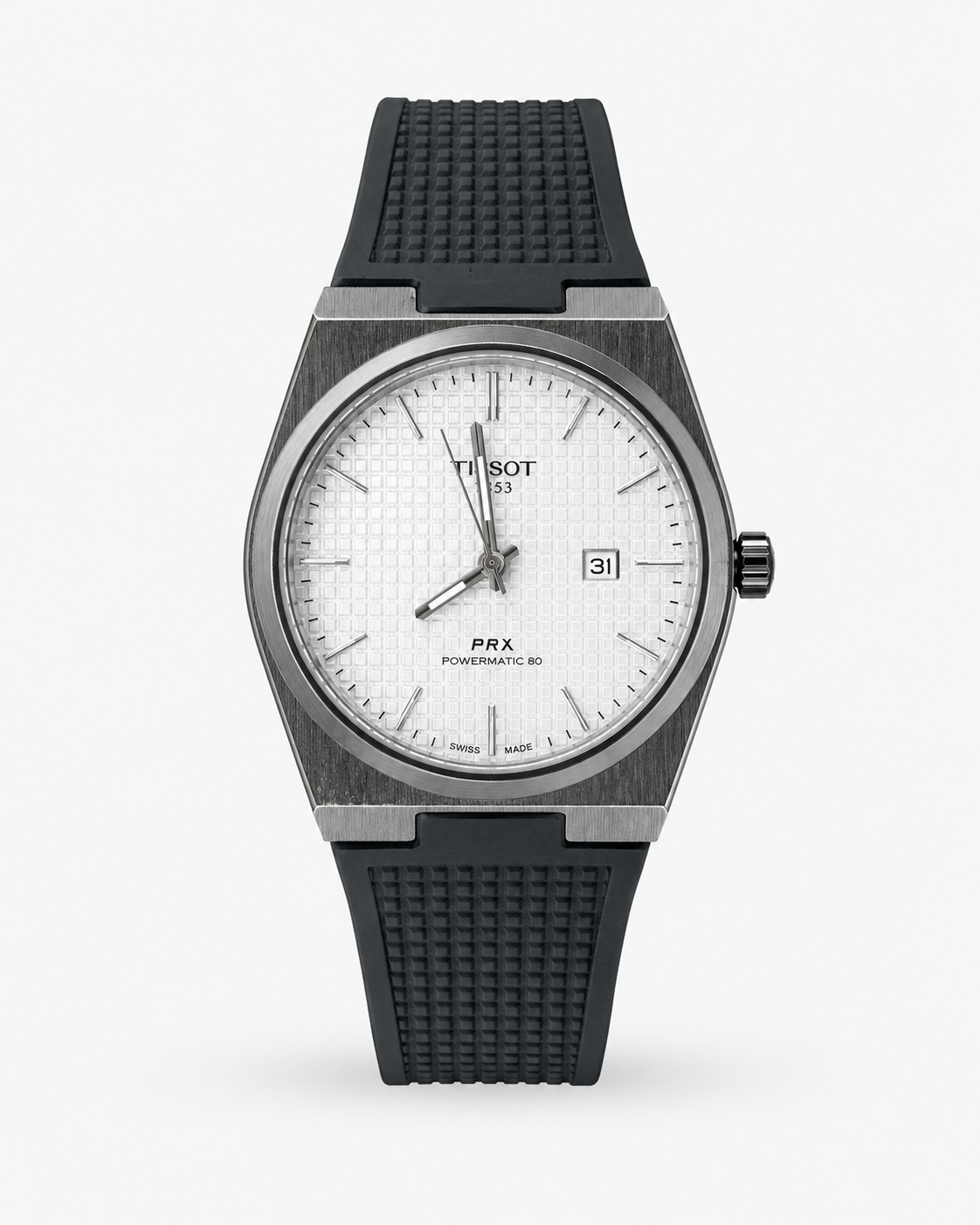 Black White PRX Silicon Strap Watch