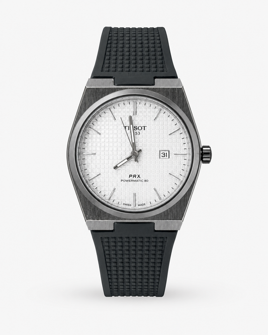 Black White PRX Silicon Strap Watch