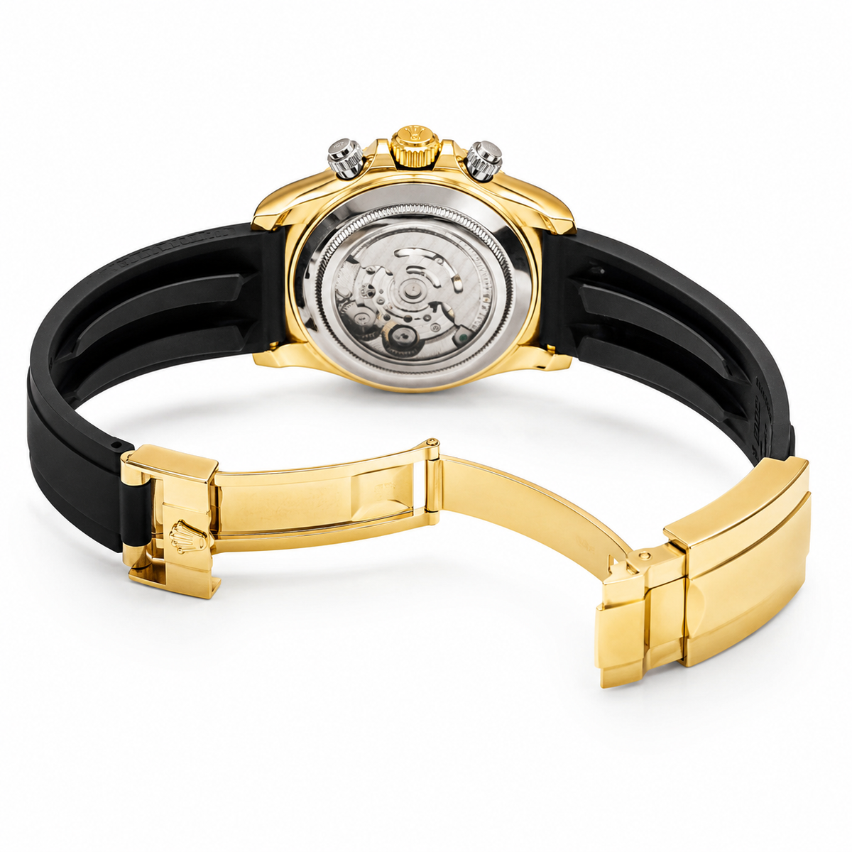 Skeleton Daytona Silver Gold Watch