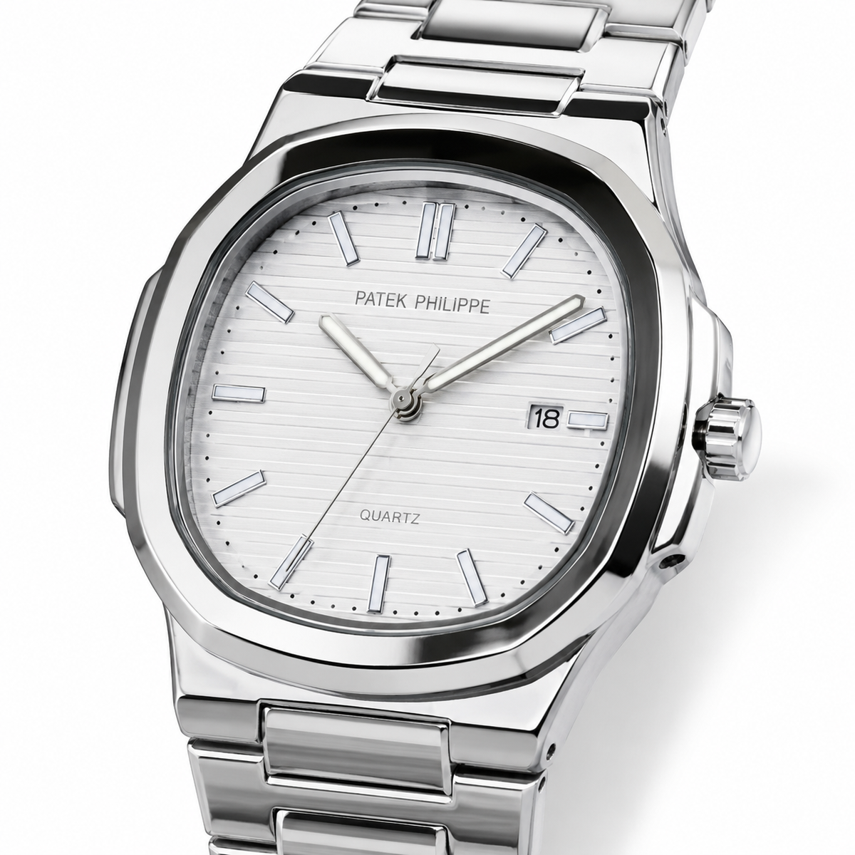Silver White Nautilus Premium Watch