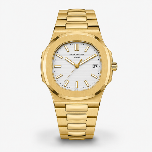 Gold White Automatic Nautilus Super Clone Watch