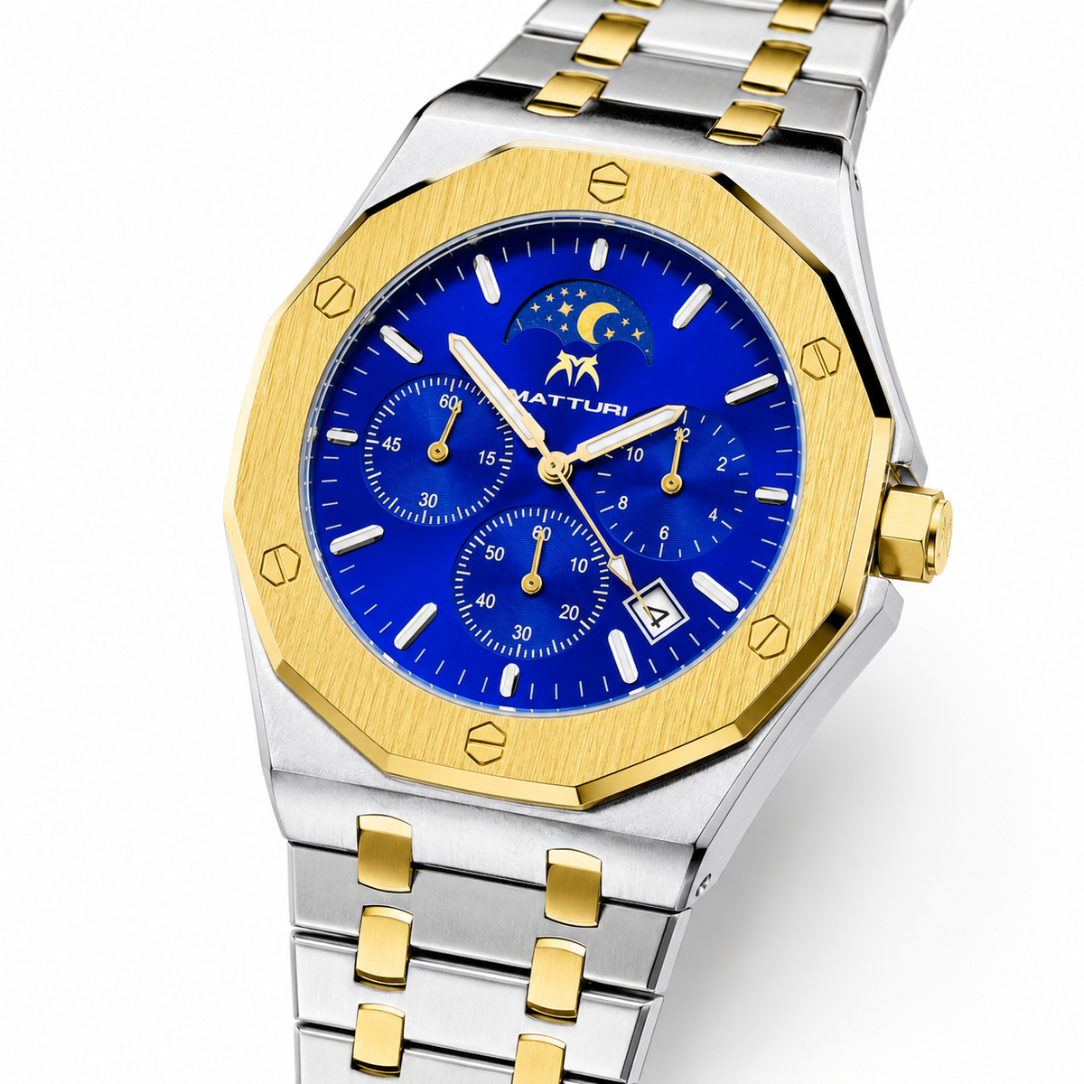 Royal Oak Two Tone Sapphire Chronograph Waterproof Watch