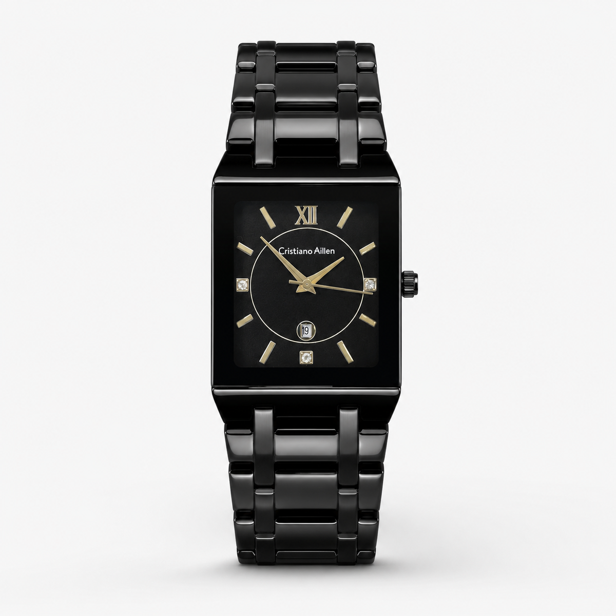 Cristiano Aillen All Black Square Watch