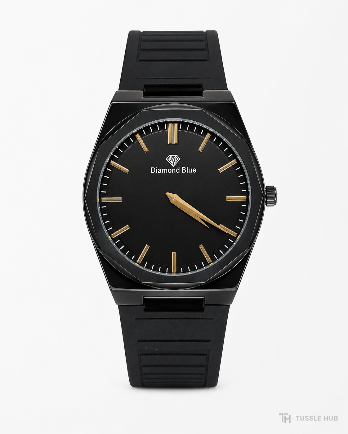 All Black Slim Arabic Magnet Strap Watch