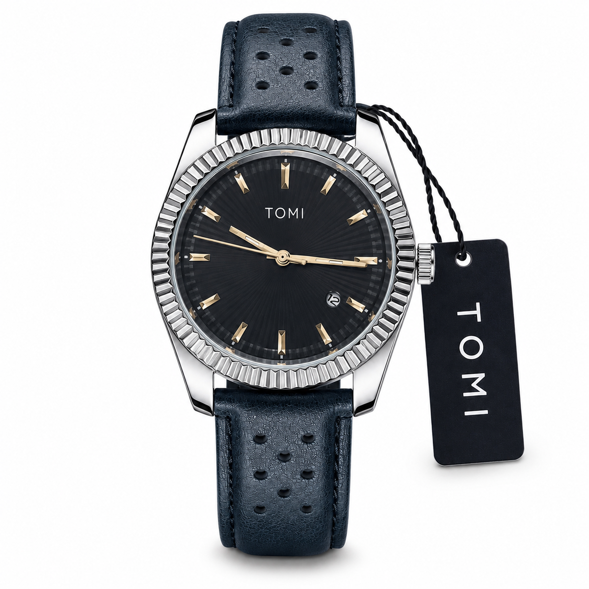 Tomi Navy Silver Jaguar Dial Waterproof
