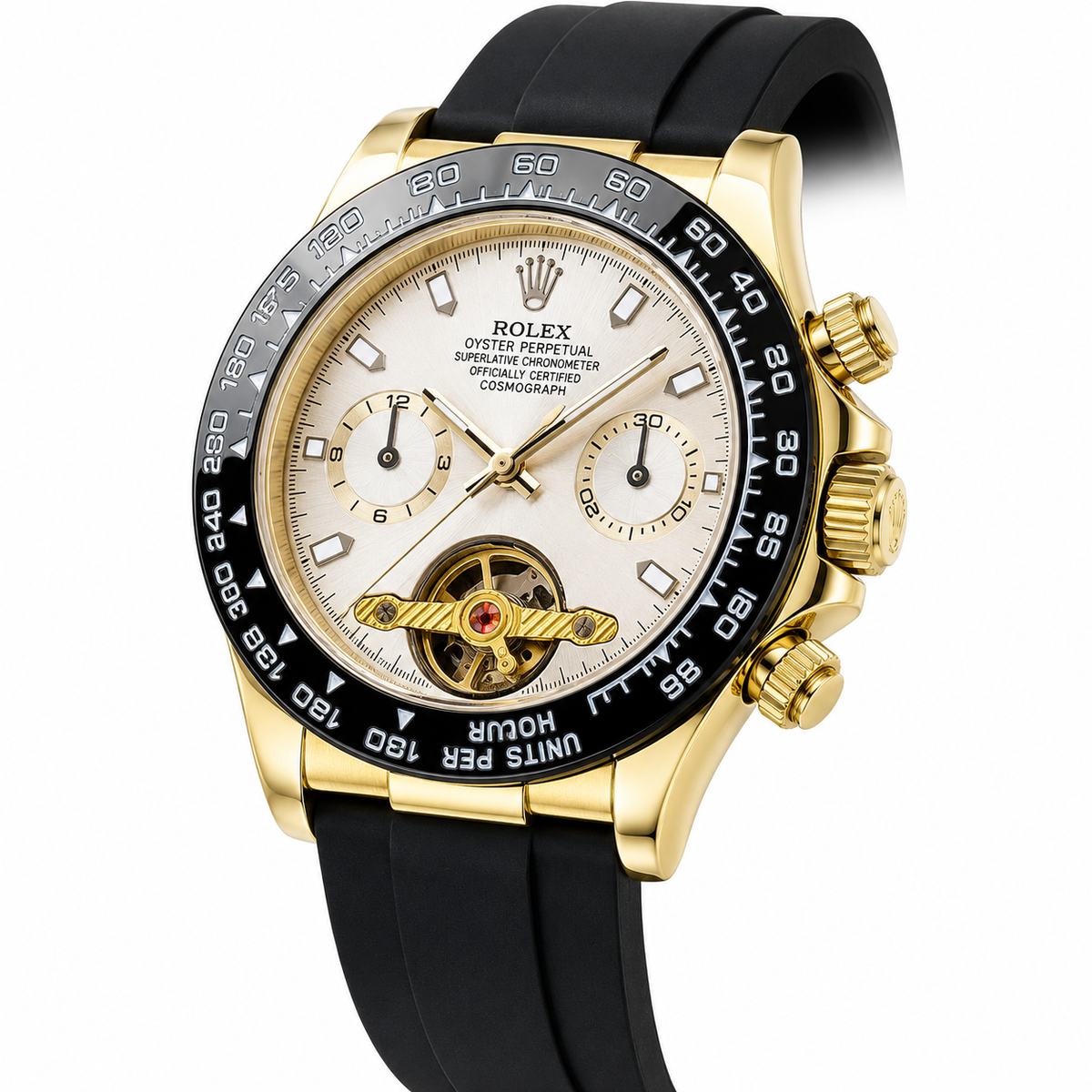 Skeleton Daytona Gold White Watch
