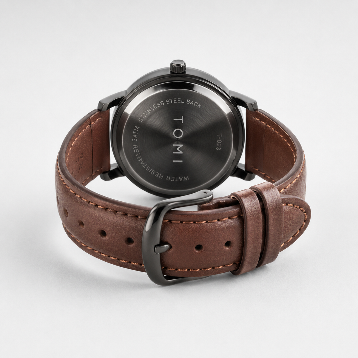 Tomi Brown Black Galaxy Dial Watch