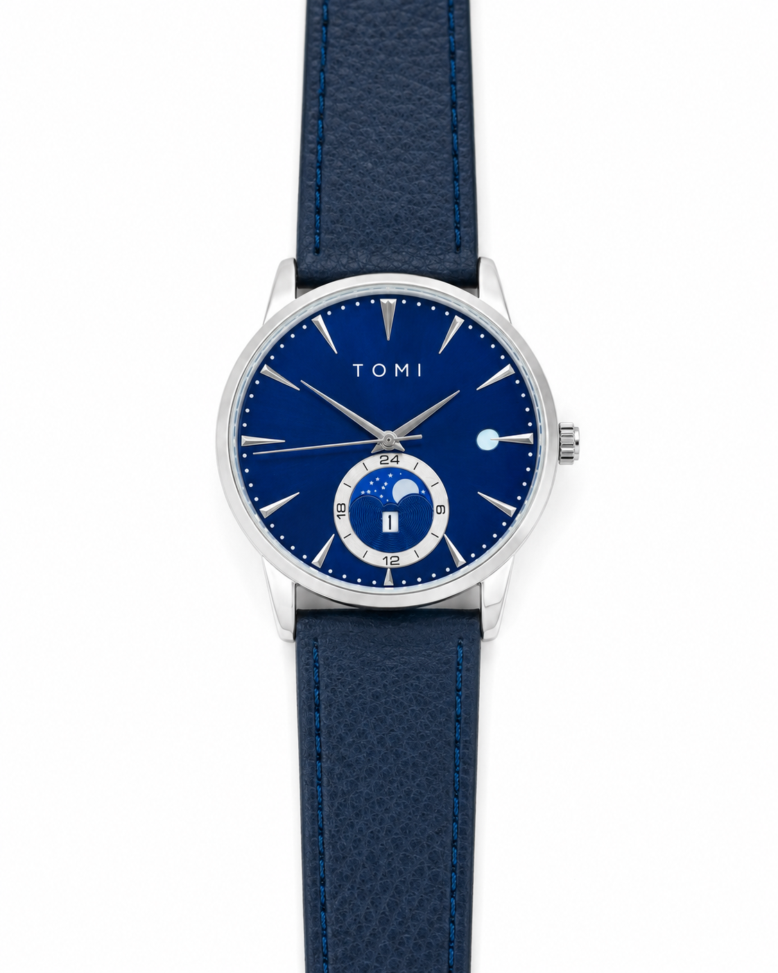 Tomi All Blue Leather Magnetic Strap Watch