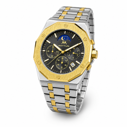 Royal Oak Two Tone Grey Chronograph Waterproof Watch