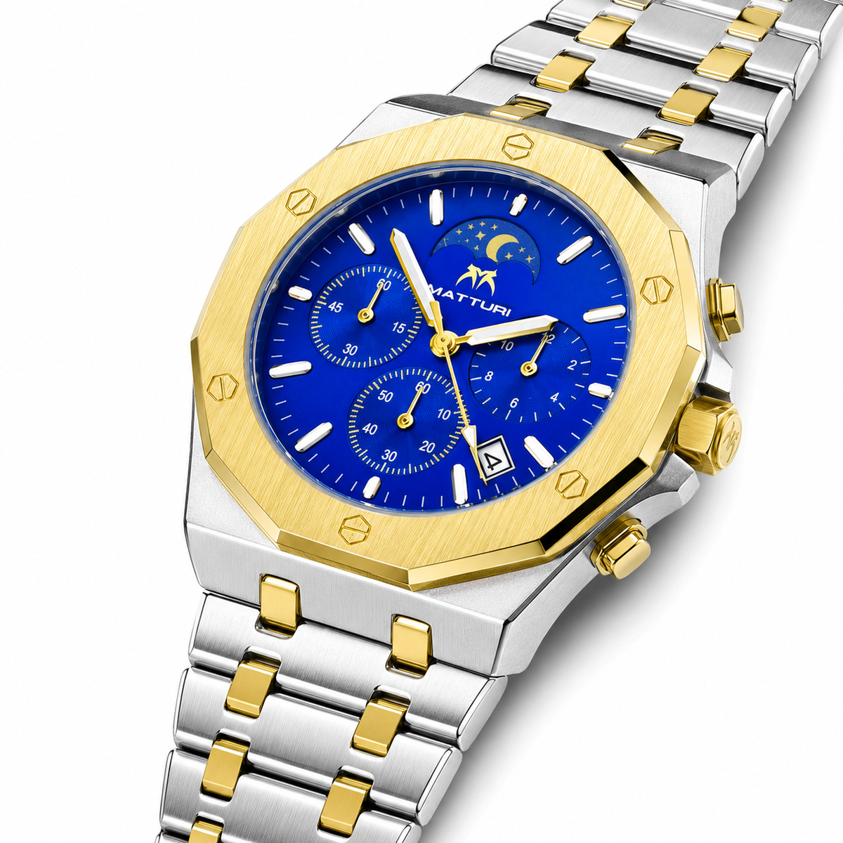 Royal Oak Two Tone Sapphire Chronograph Waterproof Watch