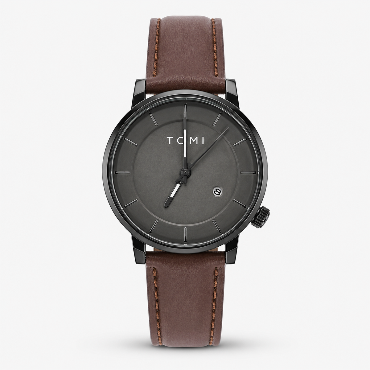 Tomi Brown Black Galaxy Dial Watch
