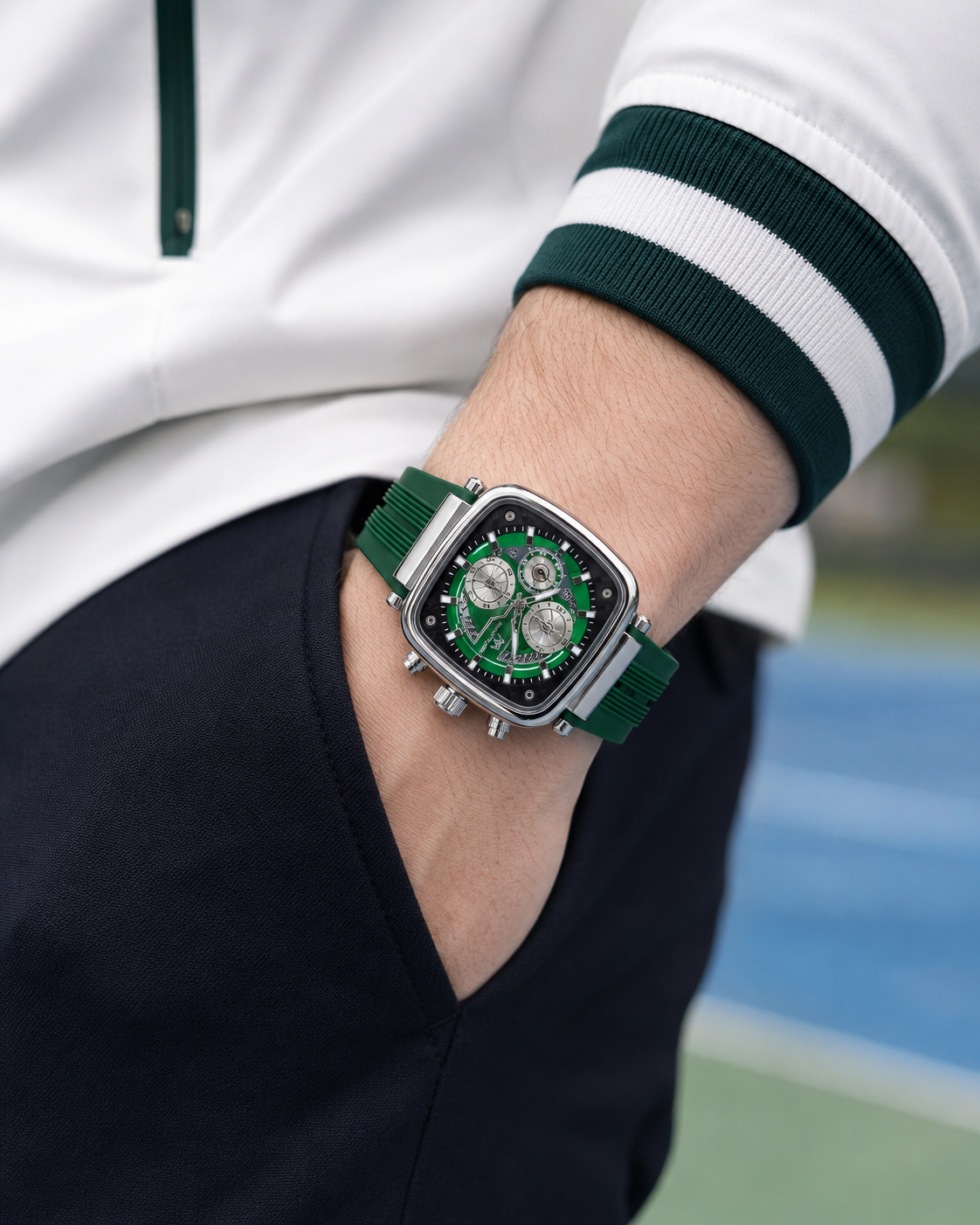 Apex Square Racing Chronograph Watch