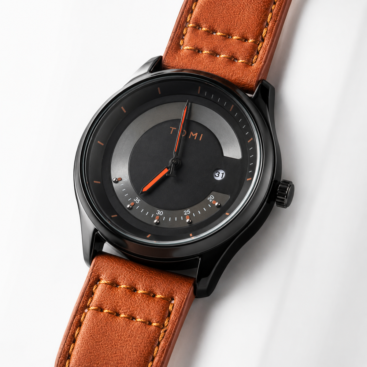 Tomi Brown Black Royal Dial Watch