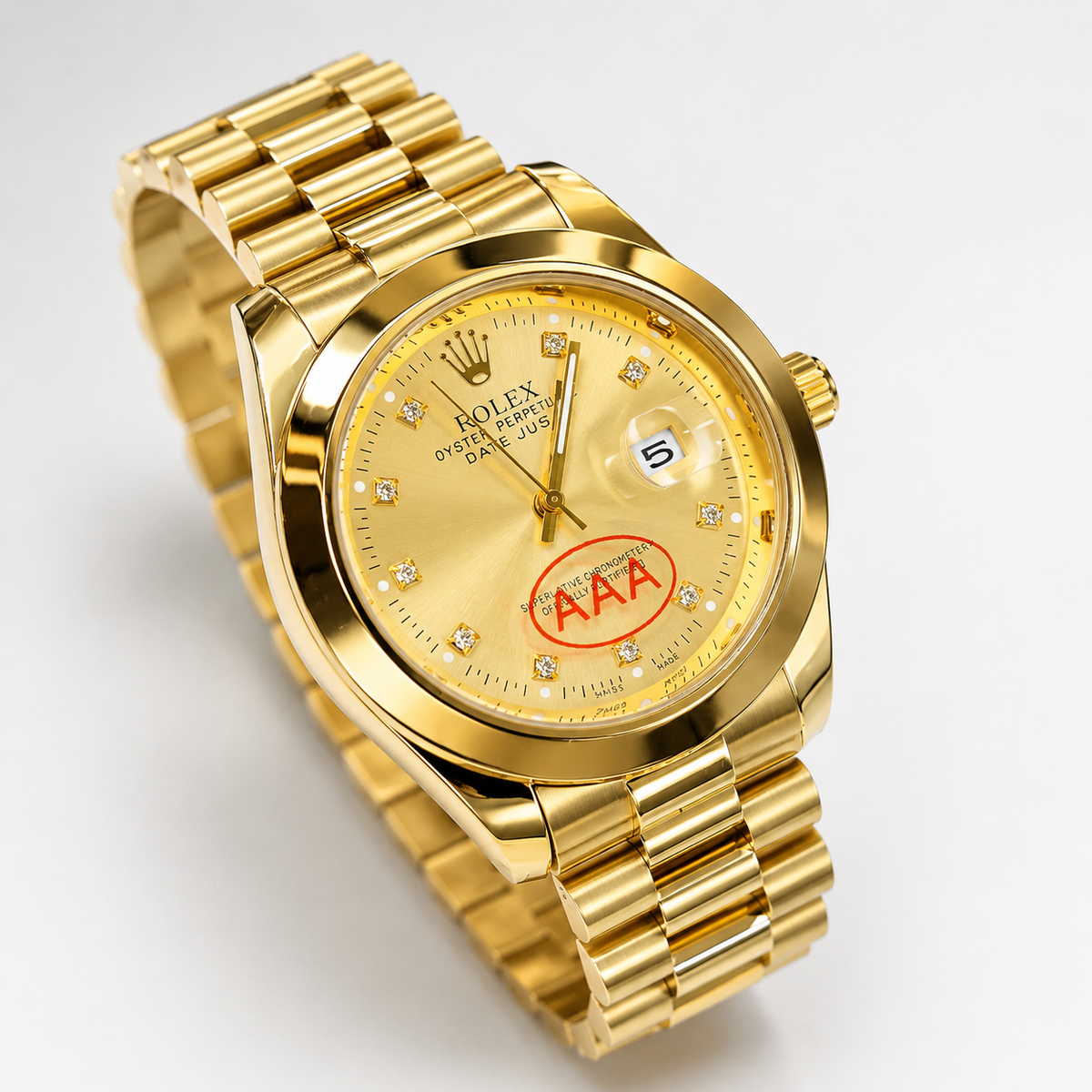 All Gold Plain Bezel Date Just Watch