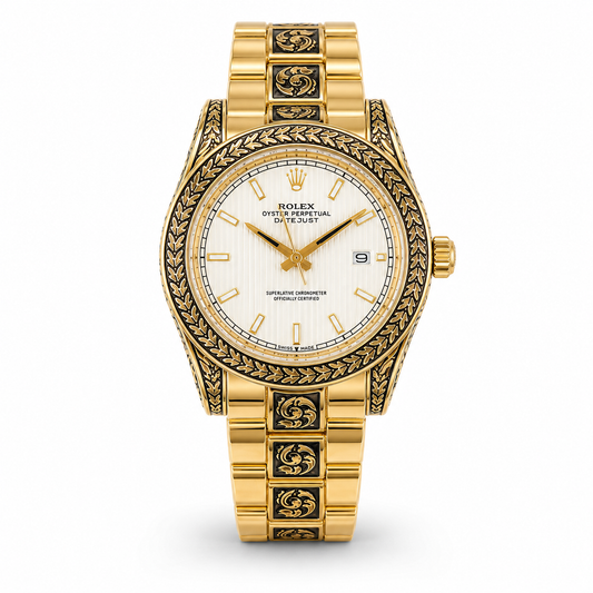 Vintage Copper White Calligraphic Watch