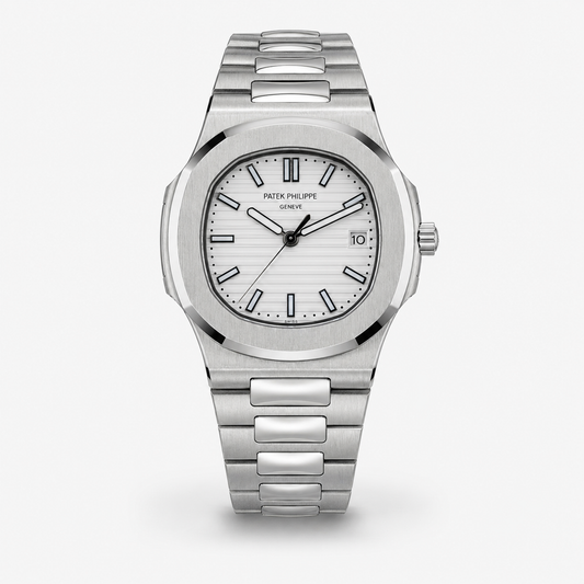 Silver White Automatic Nautilus Super Clone Watch