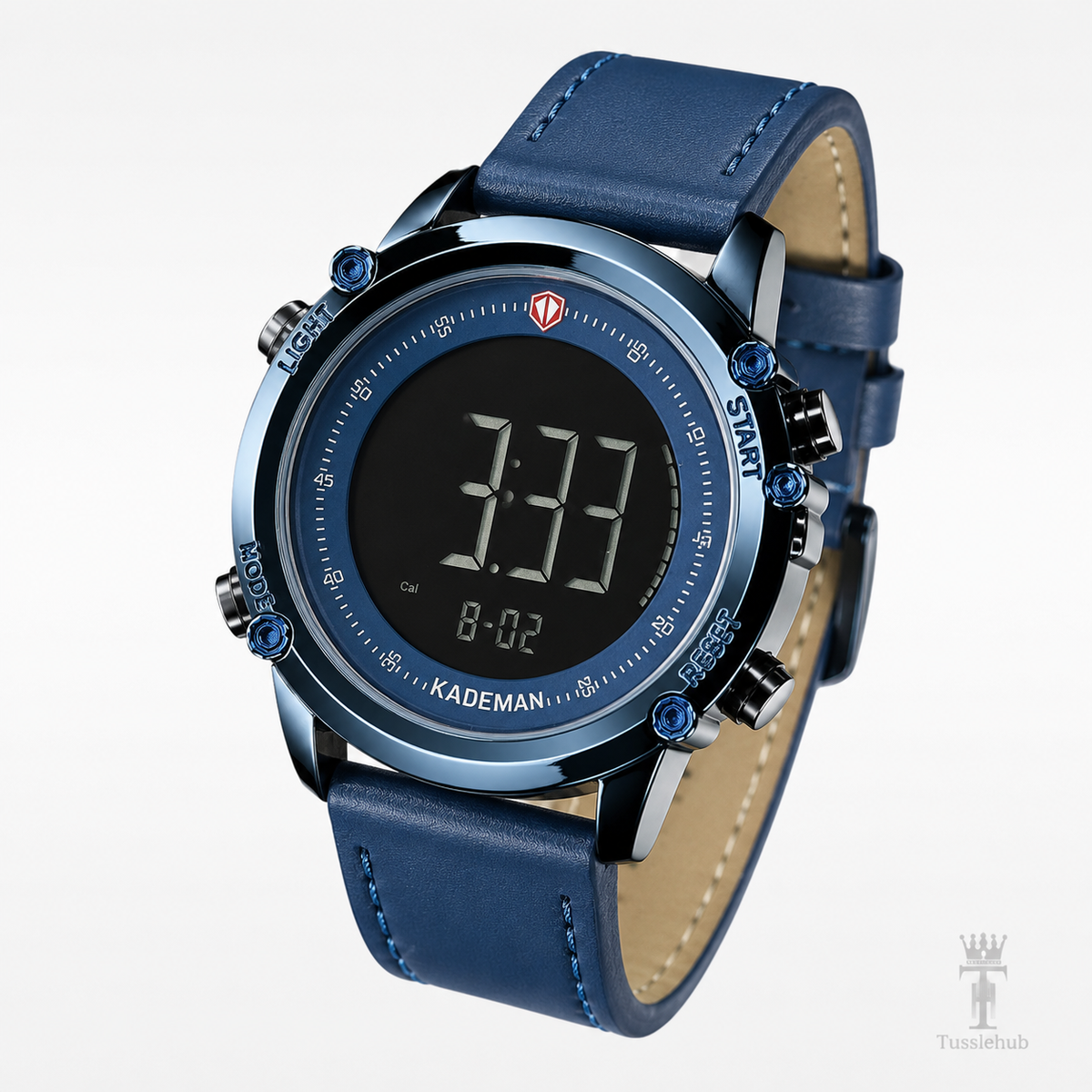 Kademan Tungsten Blue Digital Watch