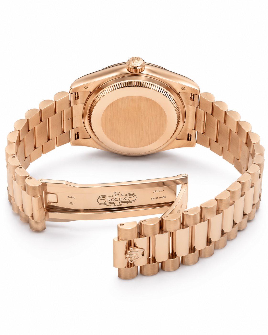 Day Date Rose Gold Emerald Dial Automatic Super Clone Watch