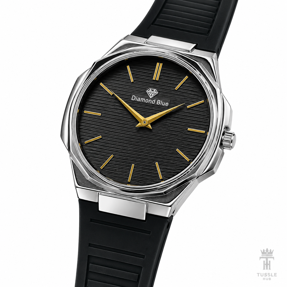 Black Silver Orion Magnet Strap Watch