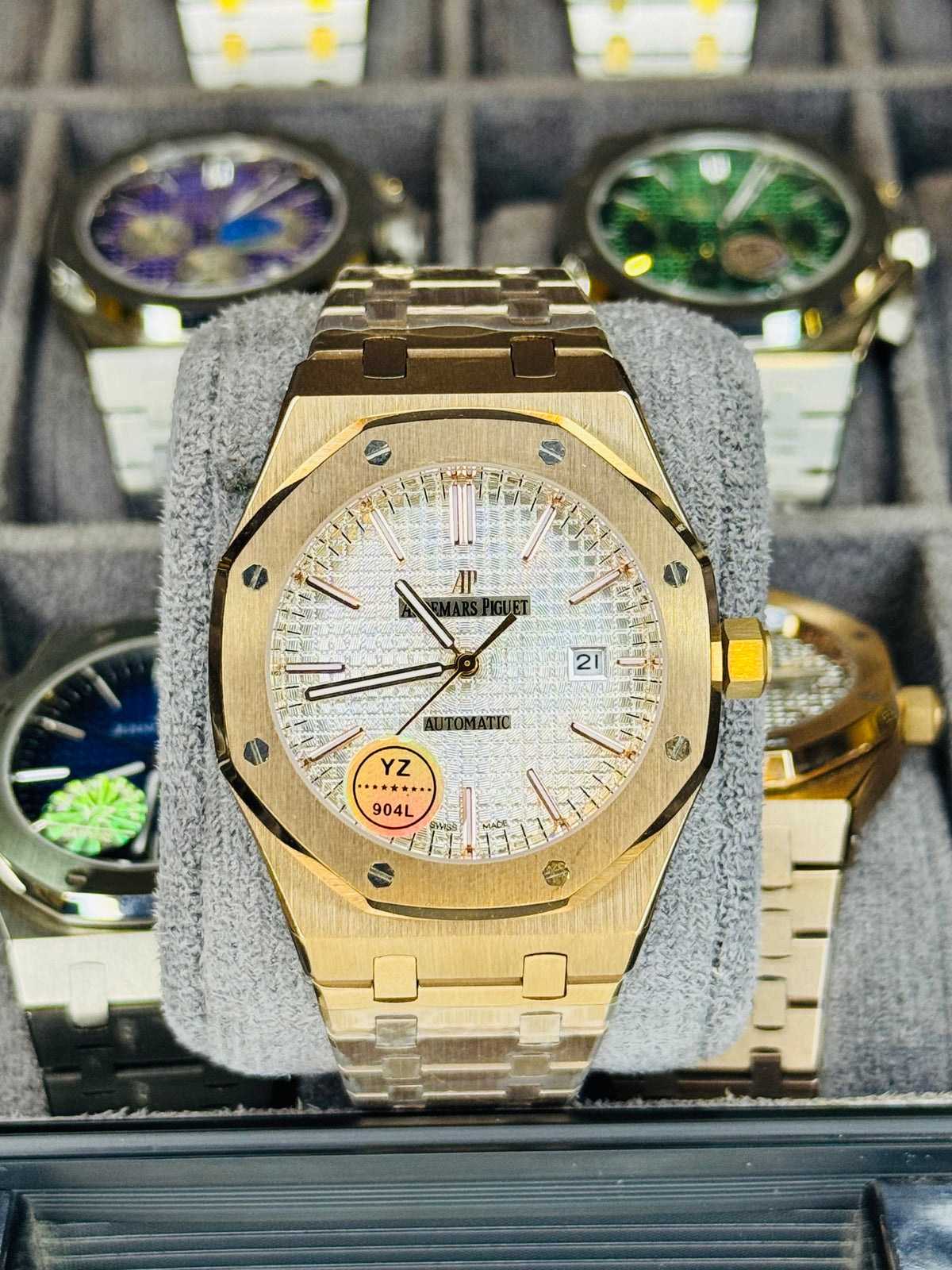 AP Super Clone Rose White Waffle Royal Oak Watch