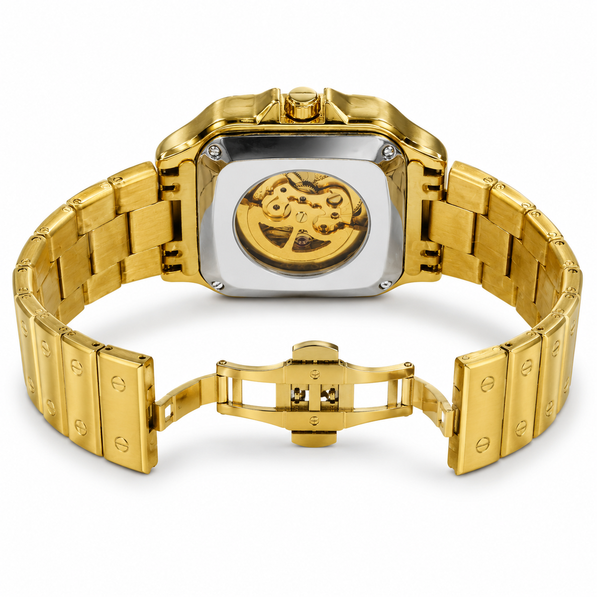Gold Chain Tank Automatic Watch