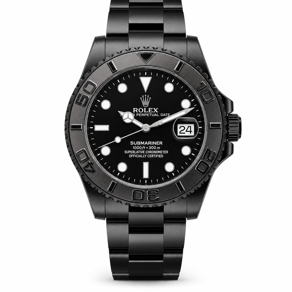 All Black Chain Yatchmaster Watch