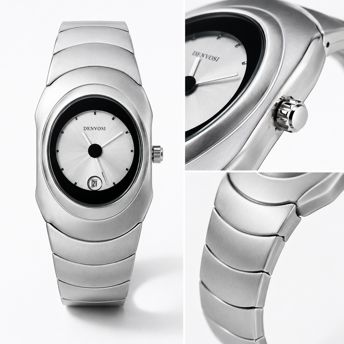Silver White Matrix Watch