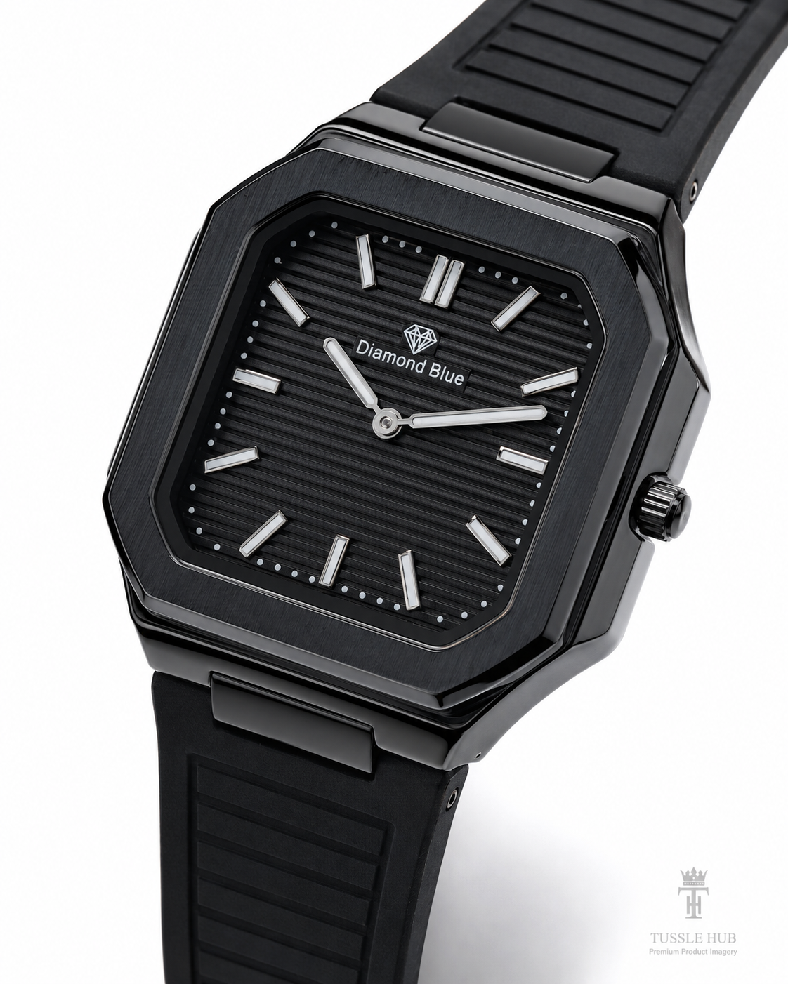 All Black Old Money Magnet Strap Watch